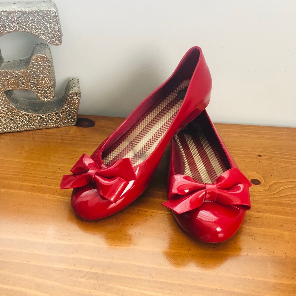 Candy apple red jelly flats ❤️